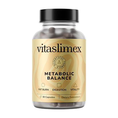 Flaska med Vitaslimex och kapslar